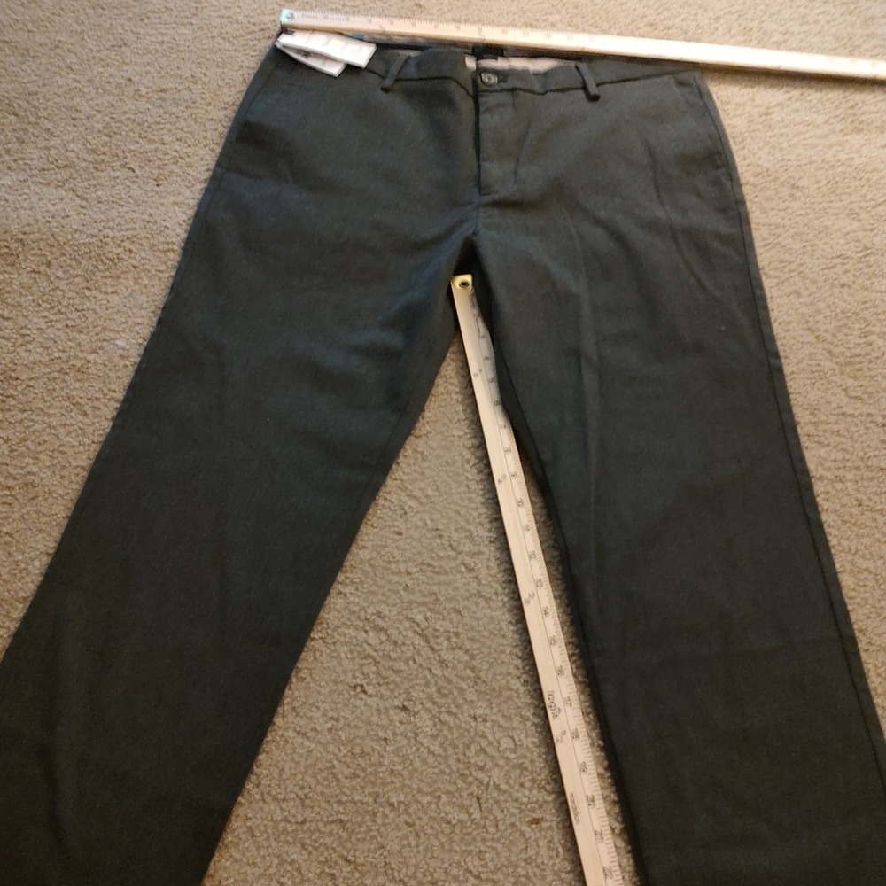 Dockers‎ Signature Khaki Pants Women 38x30 Grey New Slim Fit Lux Cotton Stretch